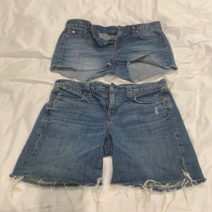2 J. Crew Jean Shorts